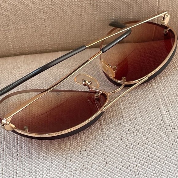 Ottet Frame France Gold Tone Half Rim Men Eyeglasses Glasses Frame main image 5